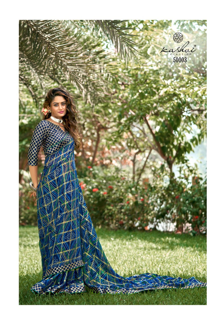 Kasvi Vaishnavi New Stylish Festive Wear Chiffon Designer Saree Collection